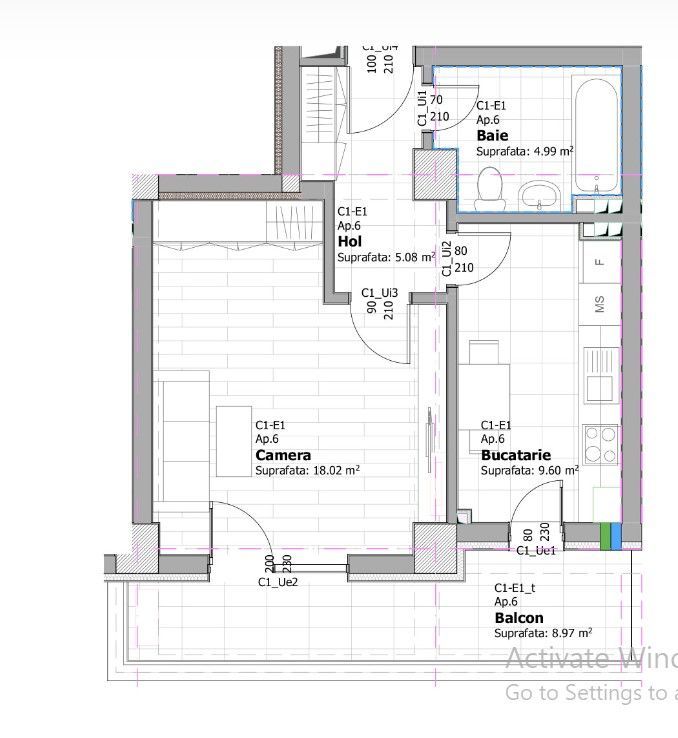 Comision 0%! Ap. 1 camera, decomandat, proiect de top- Tatarasi