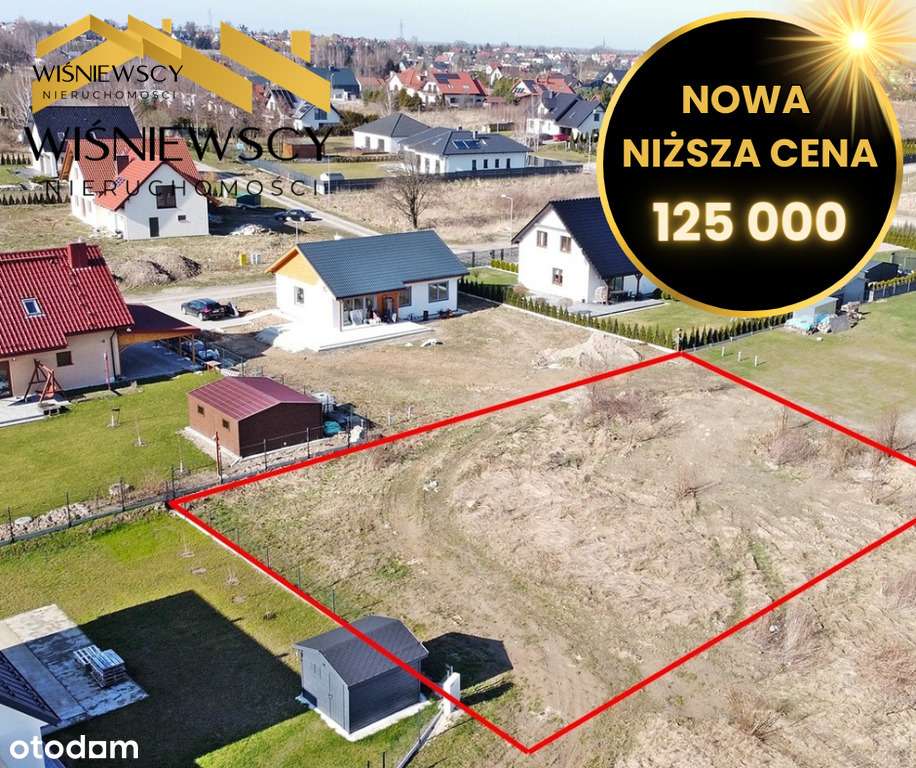 Działka budowlana o pow. 982 mkw w Malborku