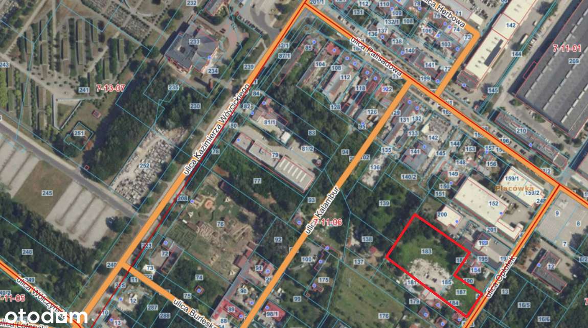 Działka inwestycyjno-budowlana  – Bielany, ul. Opłotek | 6590 m²