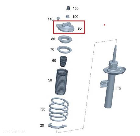 MERCEDES CLA W177 EQA Poduszka amortyzatora górna - 2