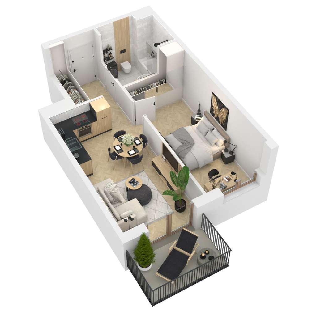 OFERTA SPECJALNA-2‑pokojowe mieszkanie na Polesiu –Łódź, ul. Wołowa 4a-4