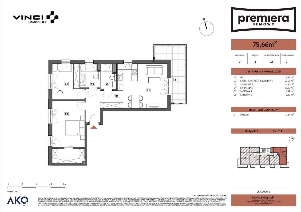 3-pokojowe mieszkanie 75m2 + balkon Bez Prowizji - Pełny obrazek: 2/3