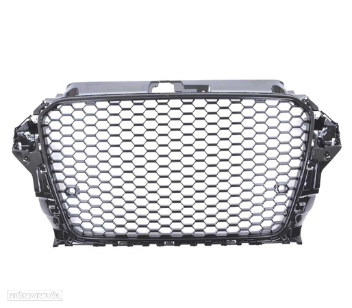 GRELHA PARA AUDI A3 8V 12-16 LOOK RS3 PRETO BRILHANTE - 3