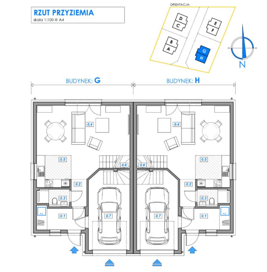 Bliźniak w wysokim standardzie | Garaż w bryle + Pompa Ciepła-16