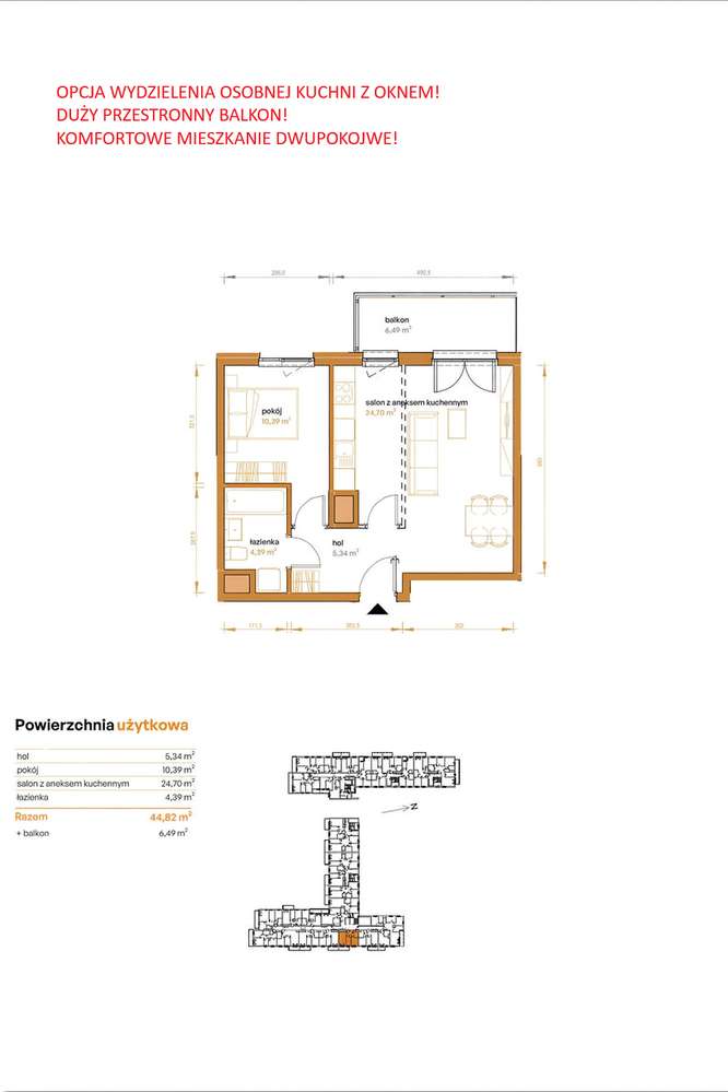 USTAWNE! Balkon 6,5m2! Opcja ODDZIELNEJ JASNEJ kuchni! TRAMWAJ! Rabaty-3