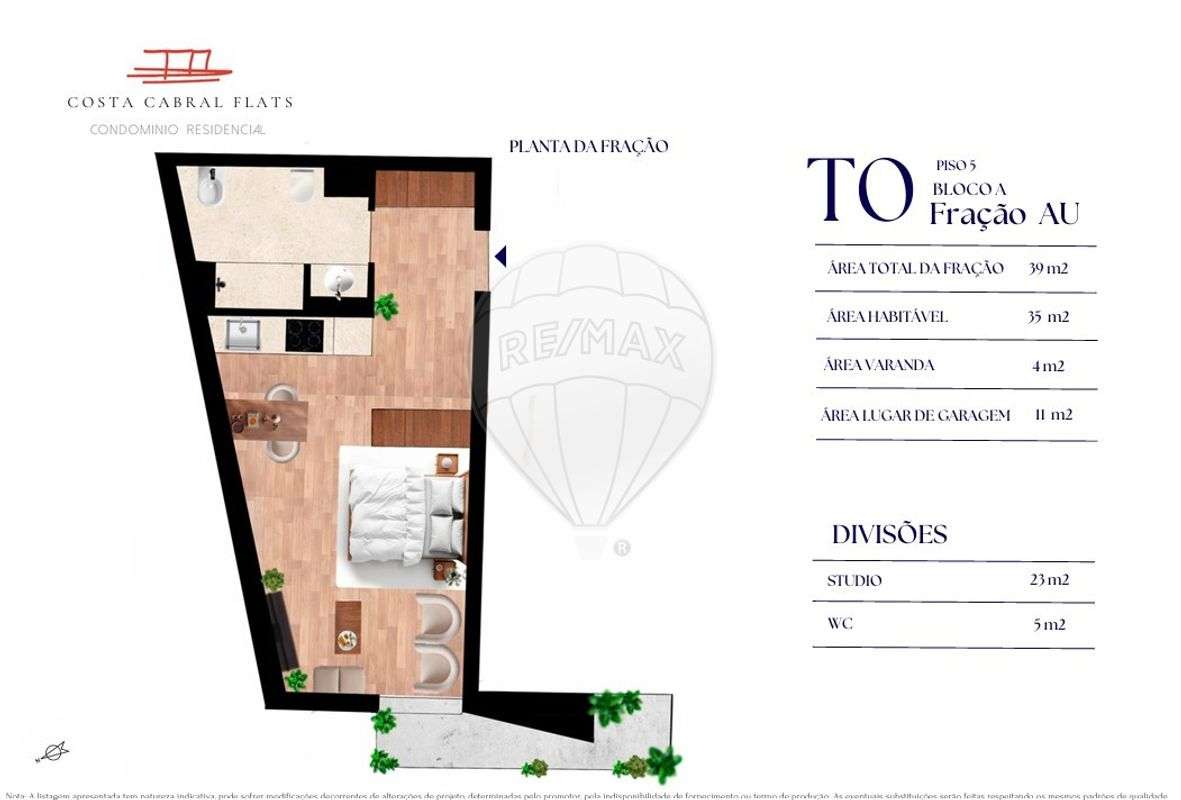 Apartamento T0 para venda - Grande imagem: 3/8