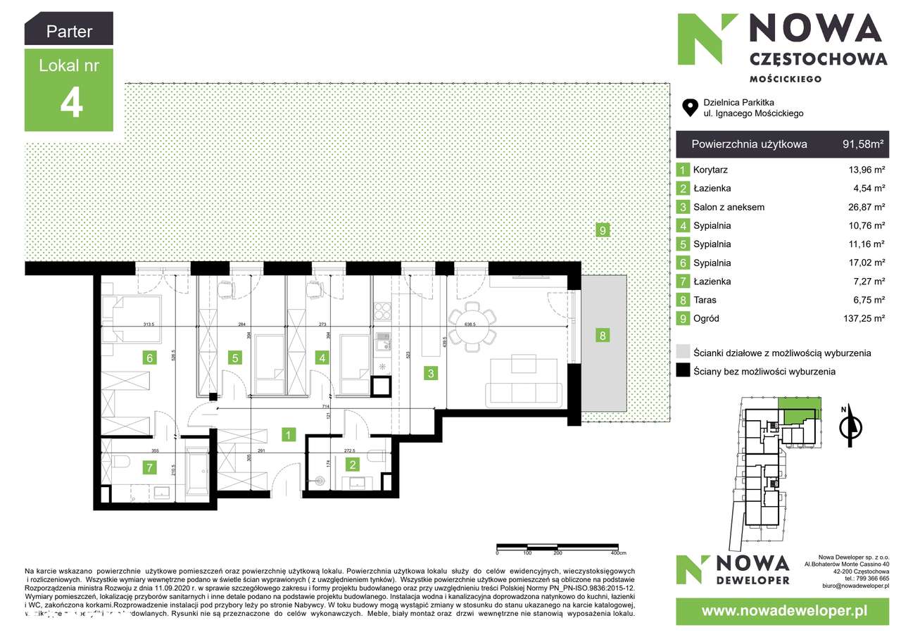 Nowa Częstochowa Mościckiego | 4-pok. | M4 - Pełny obrazek: 3/8