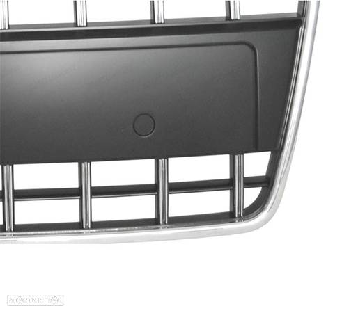 GRELHA FRONTAL PARA AUDI A4 B7 LOOK S-LINE CROMADA - 3