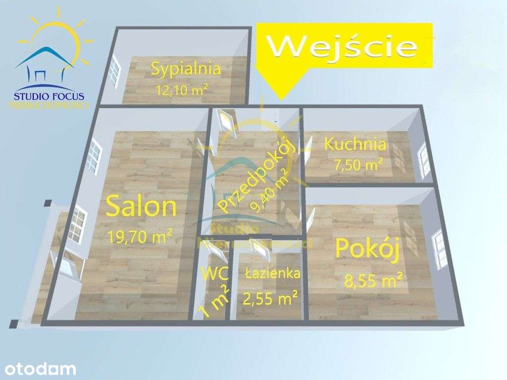 Mieszkanie do własnej aranżacji - 3 pokoje, Rąbin-18