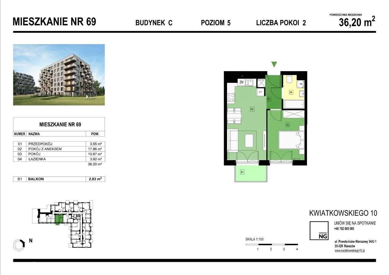 2 pokoje | Panorama Kwiatkowskiego | NIE PRZEGAP - Pełny obrazek: 2/7