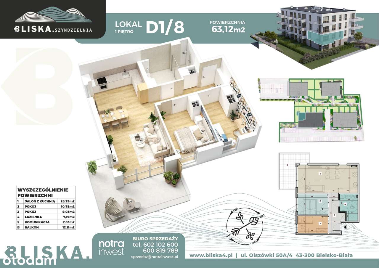 Bliska4.Szyndzielnia  | mieszkanie 3-pok. | D1/8 - Pełny obrazek: 2/8