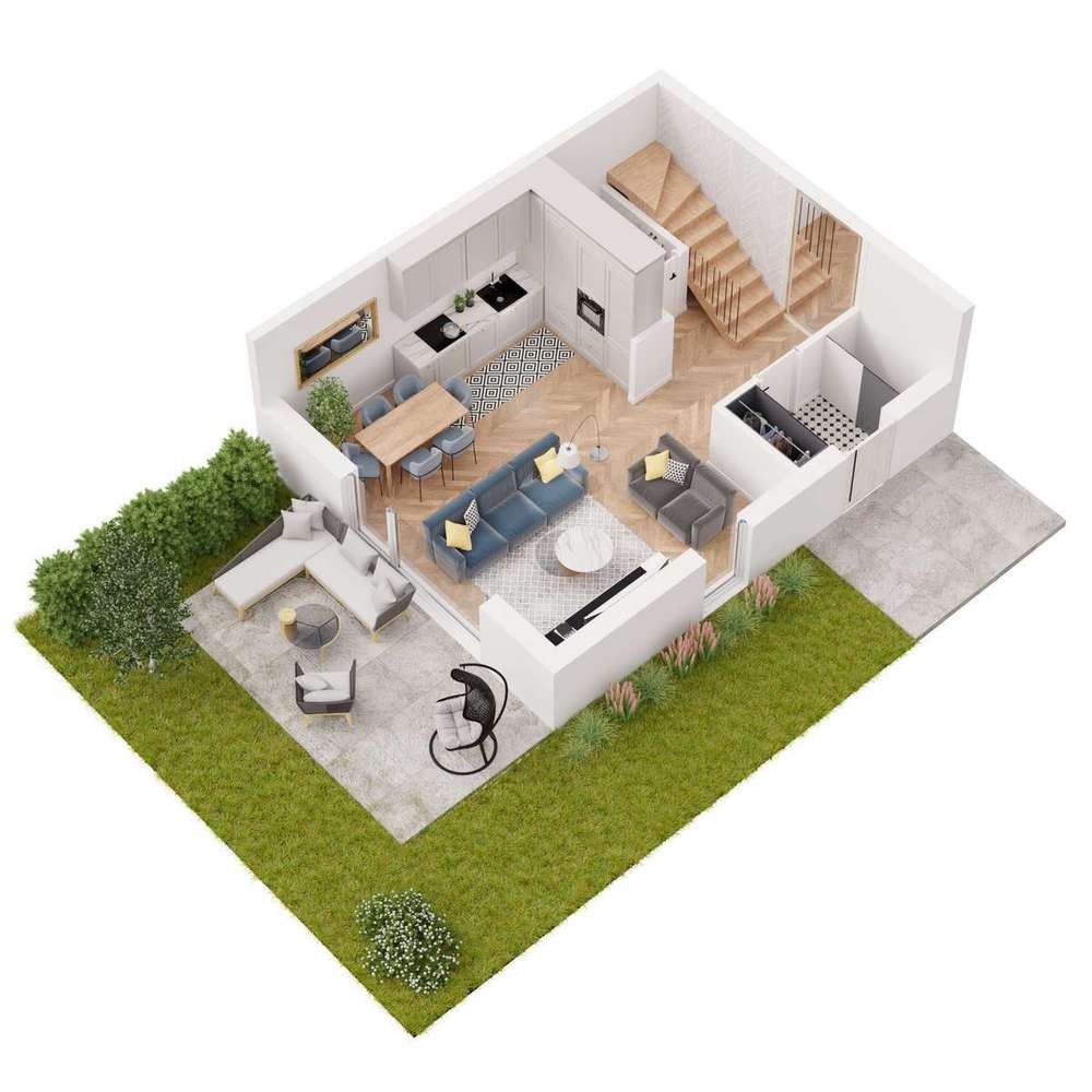 Segment 81 m2 + strych 40 m2 + ogródek 70 m2, Wileńska 1, Legionowo - Pełny obrazek: 2/7