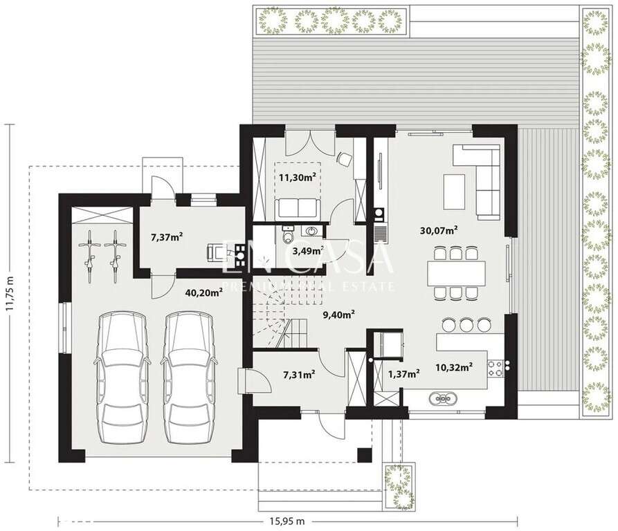 Nowoczesny dom 190m2 na działce blisko 1100m2-8