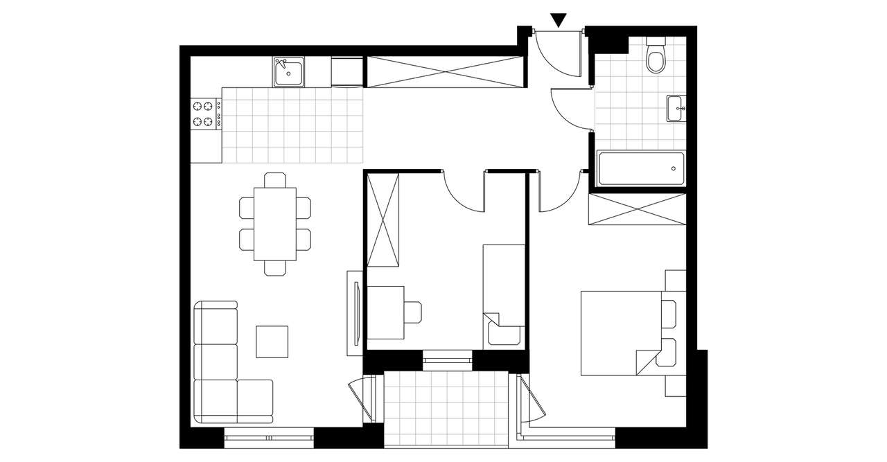 3-pokojowe mieszkanie 63m2 + balkon - Pełny obrazek: 3/8