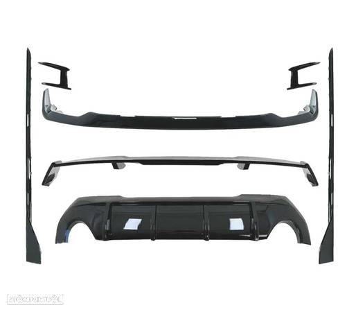 KIT PARA BMW F40 19- LOOK M TECH PRETO BRILHANTE - 3