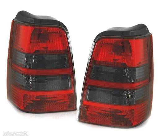 CONJUNTO DE FAROLINS PARA VOLKSWAGEN VW GOLF 3 91-97 VARIANT VERMELHO FUMADO LEX - 1