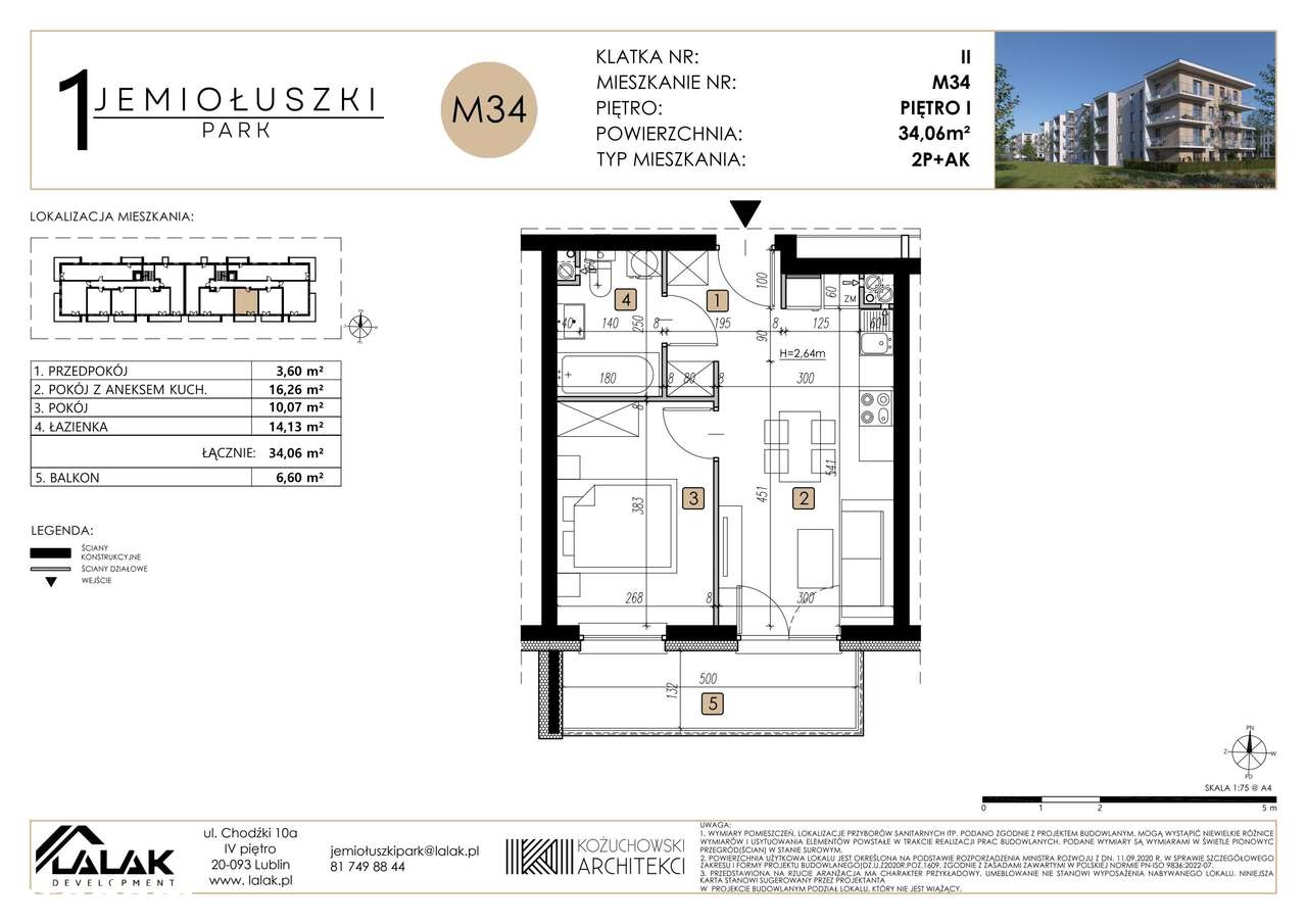Jemiołuszki Park| mieszkanie 2-pok. | M34 - Pełny obrazek: 2/8