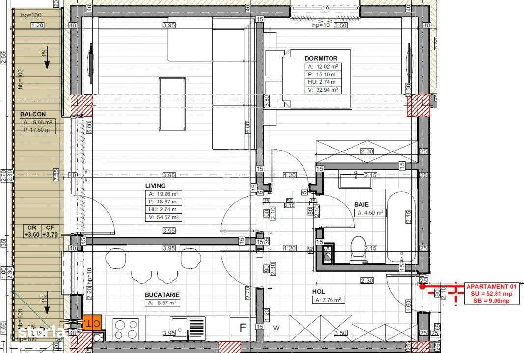 Apartament de 2 camere perfect compartimentat, Elira Plus Residence-Pa - Imagine principală: 3/6