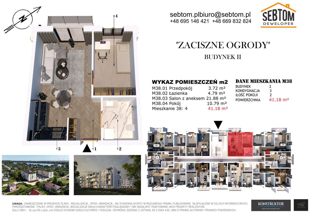 Zaciszne Ogrody Nowe mieszkanie M38-4