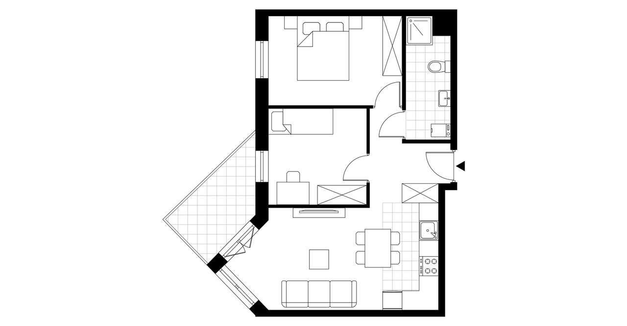 3-pokojowe mieszkanie 48m2 Bez Prowizji - Pełny obrazek: 4/9
