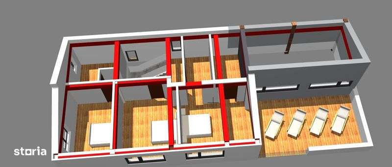 Vand teren cu proiect casa autorizat & fundatie / put construit - Imagine principală: 5/6