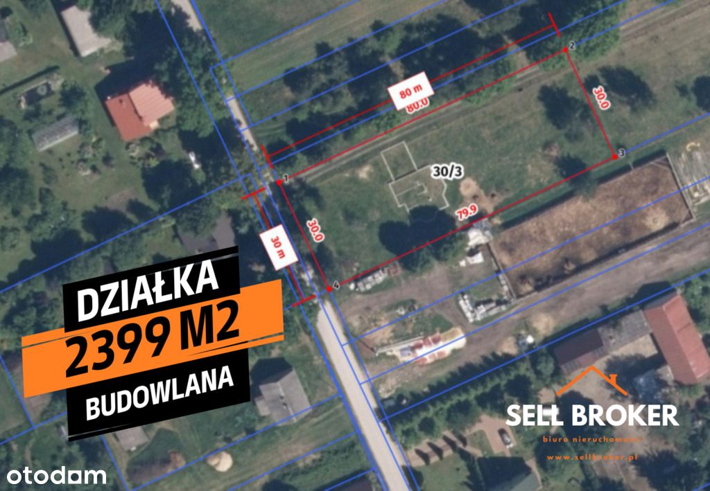 Działka budowlana 2399 m2 / Dąbrowa / Siennica