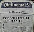 Continental 4x4 Contact 235/70R17 111H L233A - 5