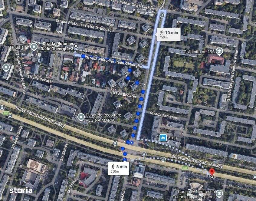 74 mp, 3 camere, 2 băi, 2 balcoane – 8 min până la metrou - comision 0-8