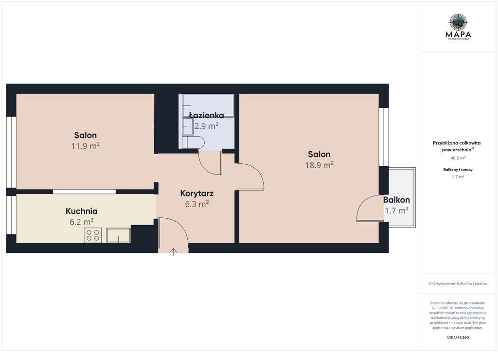 Parter, balkon–mieszkanie gotowe na Twoje pomysły-7