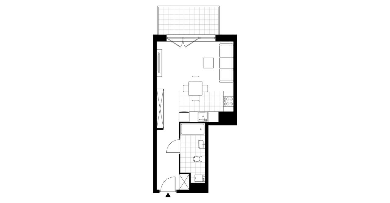 1-pokojowe mieszkanie 31m2 + balkon Bez Prowizji - Pełny obrazek: 3/5