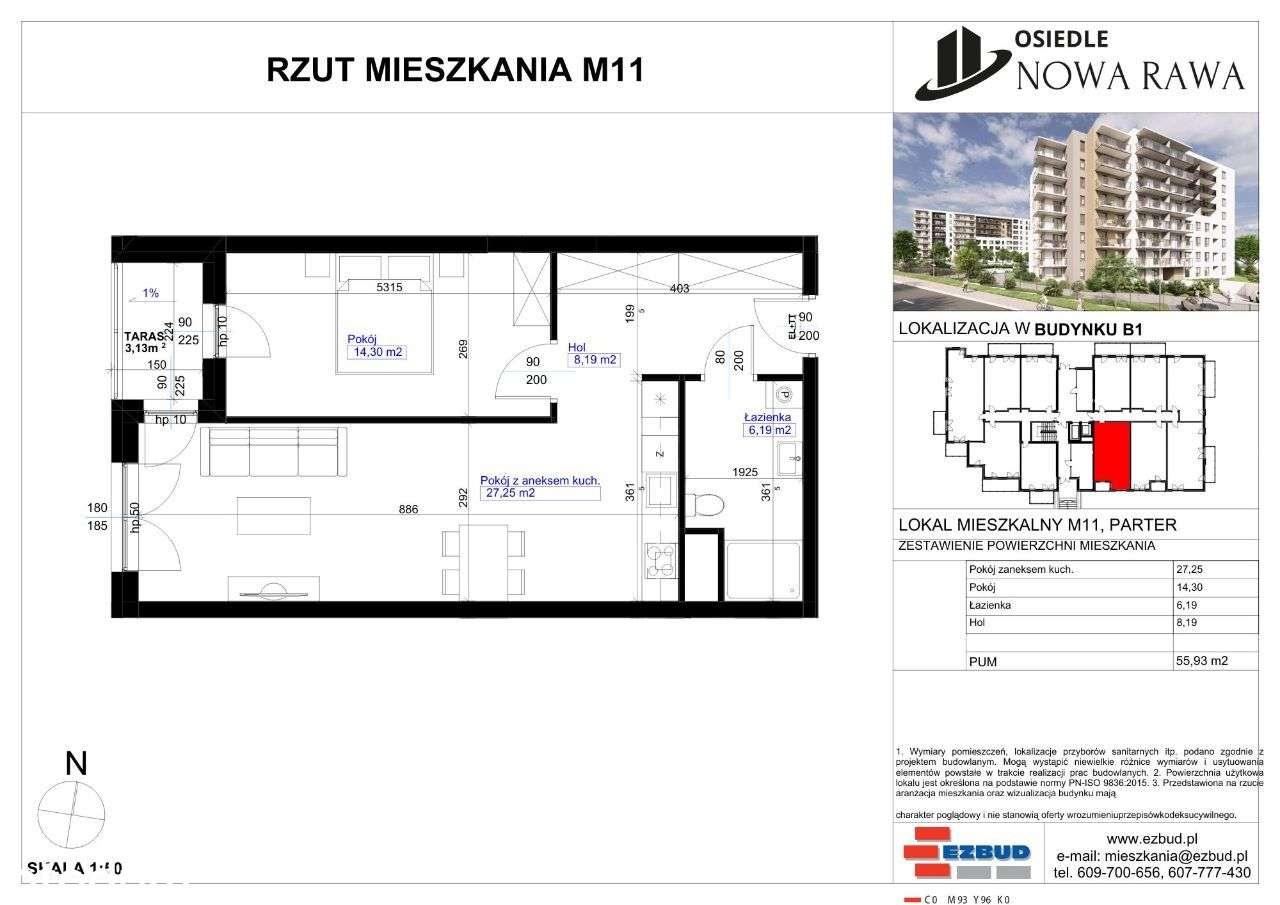 Osiedle Nowa Rawa | mieszkanie 2-pok. | 11 - Pełny obrazek: 2/7