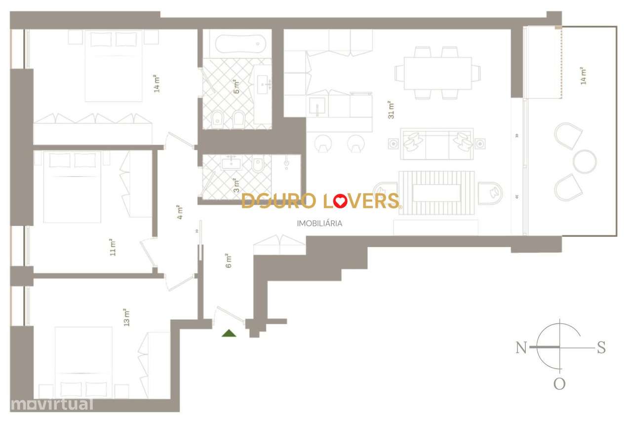 Apartamento T3 nos Jardins d’Arrábida, Vila Nova de Gaia-27