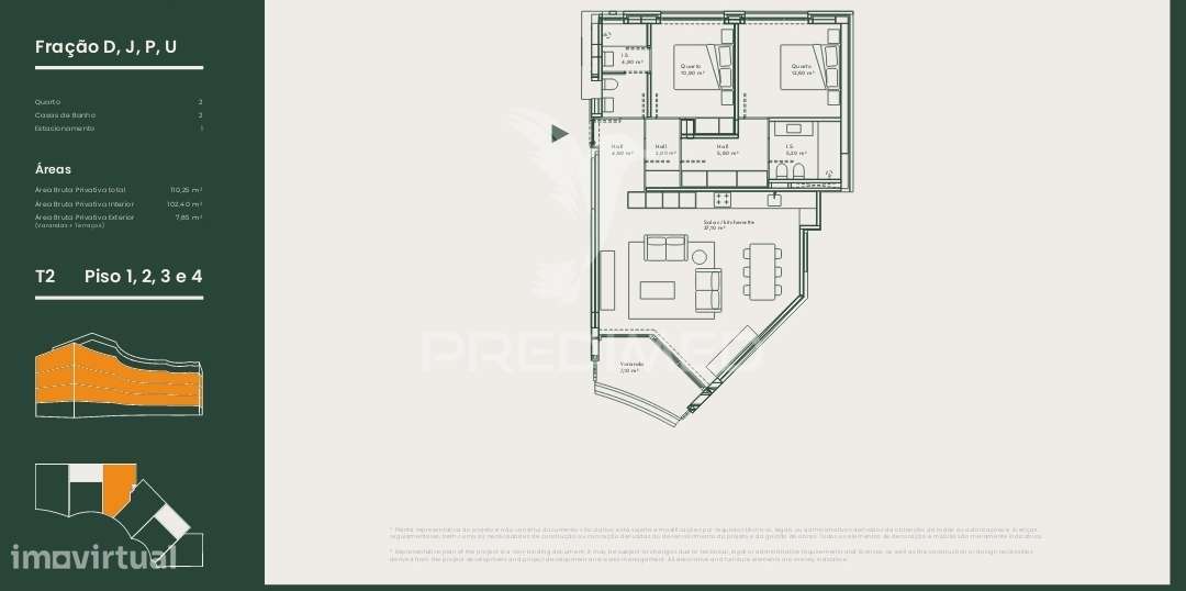 Apartamento T2 com vista Mar em zona nobre de Sines, para comprar... - Grande imagem: 2/15