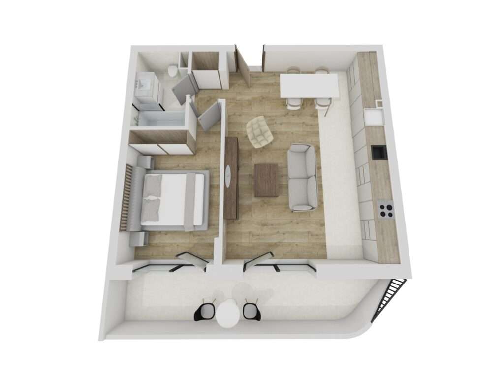 Comision 0% Apartament 2 camere, 55.47 mp + terasa 19.80 mp - Imagine principală: 2/3