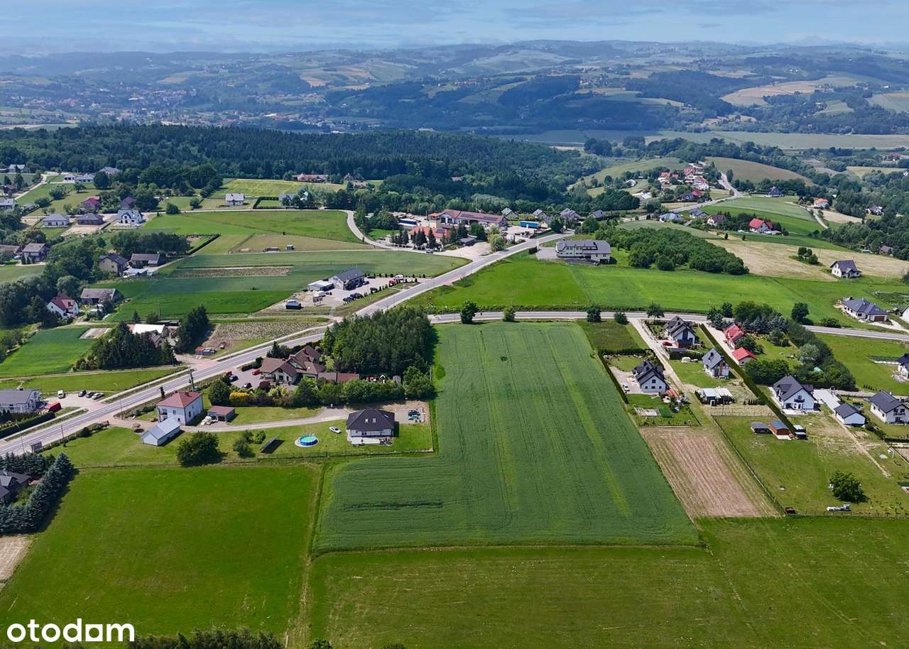 Działka inwestycyjna przy drodze wojewódzkiej -Siedliska -gmina Bobowa-5