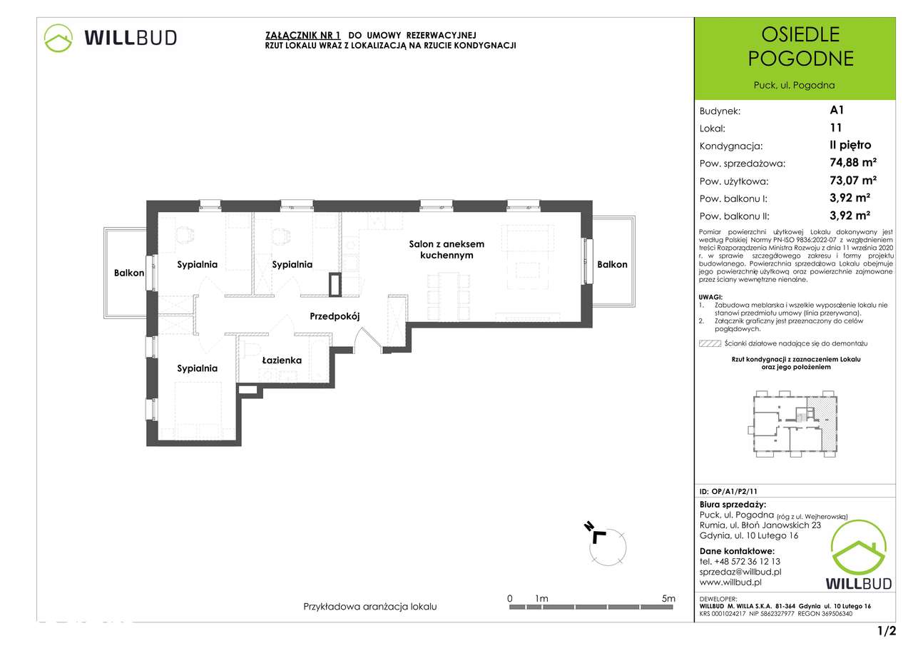 Osiedle Pogodne | mieszkanie 4-pok. | OP/A1/P2/11 - Pełny obrazek: 2/7