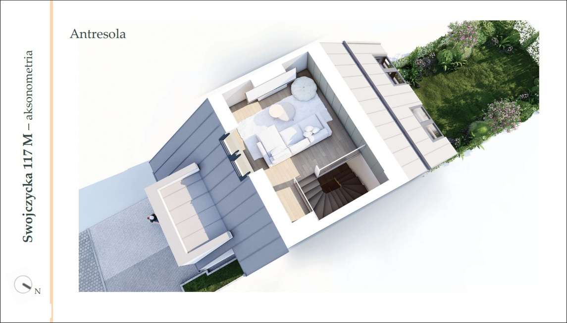 Skrajny szereg z antresolą, garażem i przestronnym ogrodem-6