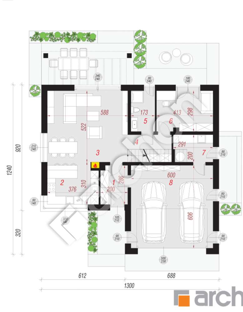 Nowoczesny dom 6 pokoi z działką 963 m² - Pełny obrazek: 3/4