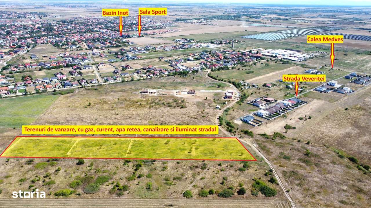 Terenuri de vanzare  Moșnița Nouă – TOATE UTILITATILE-plata RATE - Imagine principală: 2/7