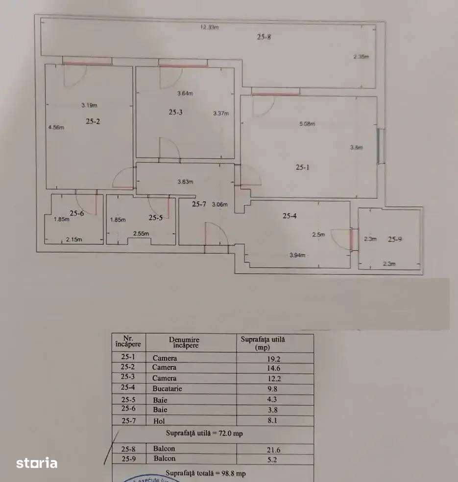 3 camere | 2022 | metrou | Pallady | nou | nelocuit | - Imagine principală: 2/11