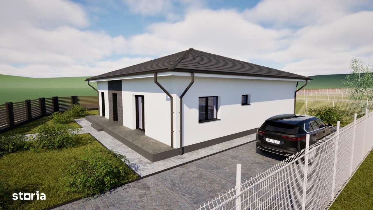 Casa pe un singur nivel, 153 mp,teren 500,perfect drept, Sângeorgiu-2