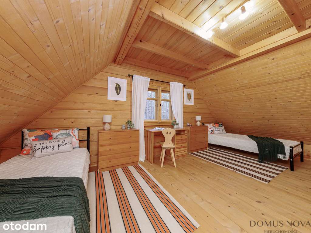 Dom z bala w stylu góralskim - las 1,5 ha-13