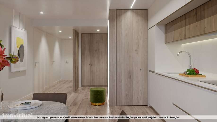 T1 Novo a nascente, com varanda 9,87 m2 e lugar de garagem - Grande imagem: 5/25