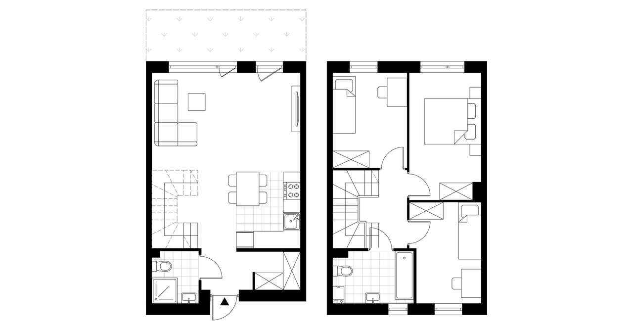 4-pokojowy dom 86m2 + ogródek Bezpośrednio - Pełny obrazek: 3/7