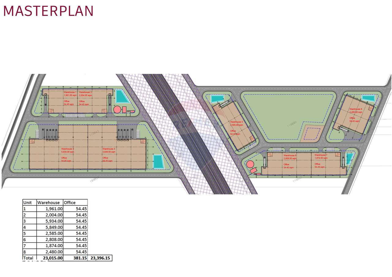 Teren logistic, PUZ aprobat, 7,63 ha, platforme + hale 23.396 mp. A0 - Imagine principală: 3/10