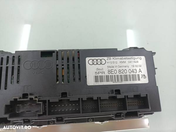 Panou comanda clima Audi A4 B6 AWX 2001-2004  8E0820043A - 4