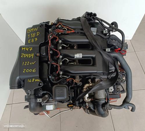 Motor BMW 118D 122cv E87 E91 2.0D M47 204d4 2006 - 1