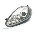 FARÓIS FRONTAIS LUZ DIURNA REAL DAY LIGHT PARA FIAT GRANDE PUNTO FUNDO CROMADO - 2