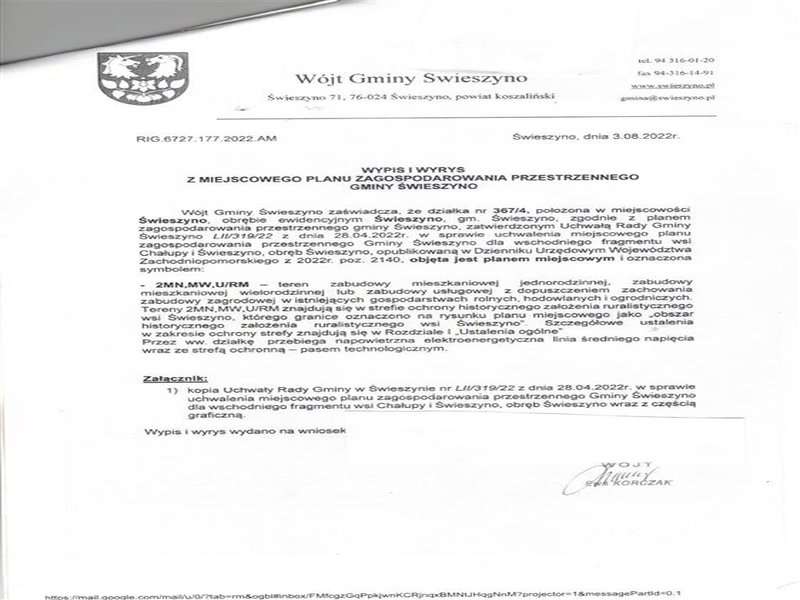 Działka Świeszyno z MPZP i mediami blisko Koszalin-6