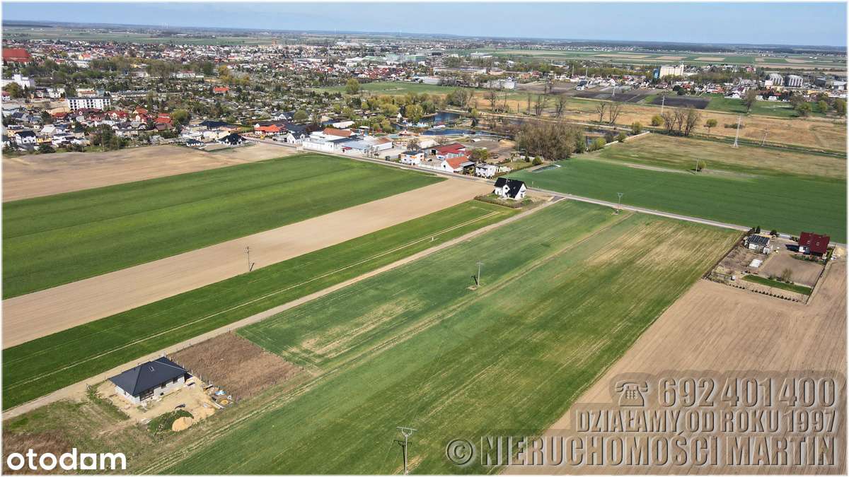 działka 1036 m2 front 30m media prąd woda kan. Gurostwo Kościan - Pełny obrazek: 4/8